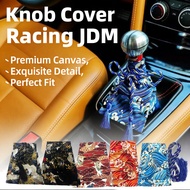Samurai Shift Knob Collar Cover Racing Katana Dust Cover JDM Pattern Style Canvas Car Accessories Sh