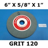 CARBONATOM GRINDING STONE 6" X 5/8" X 1" GRIT 120 ========= 6" X 5/8" X 1"