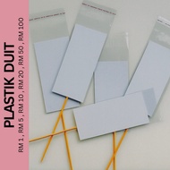 1 keping - Plastik duit bouquet - Plastik duit kosong