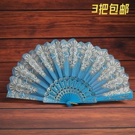 Bronzing Spanish props gaya Eropah dicat emas kipas lipat tulang lolita kipas buatan tangan tarian k