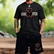 T-shirt+Short Bermuda Soft Bear Gangster Drip T-shirt Shirt