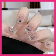 Thai Shop False Nails [DD278]Fashion French Style Flash Drill