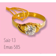 Cincin permata emas 585 tulen