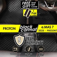 PROTON e.MAS EMAS 7 2025 Premium 6D PU Leather Car Carpet Full Side Protection Car Mat Karpet Kereta