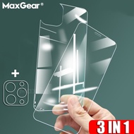 【cw】 3 in 1 Front Back Rear Tempered Glass On For iPhone 12 11 Pro Max Screen Protector   Camera Lens Glass For iPhone12 mini Film
