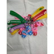 Cute buffalo keychain with string