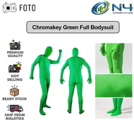 FOTO Chromakey Green Full Bodysuit Unisex Spandex Stretch Adult Costume Disappearing Man Body Suit Invisible Effect