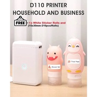 NIIMBOT D110 Thermal Label Makers, Portable Mini Wireless Bluetooth Sticker Printer Free 1 Roll Tape