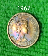 香港 伊利沙伯二世 1967 年五仙錢幣