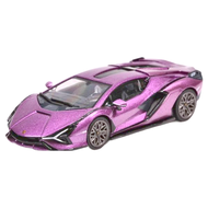 HH 1/64 超跑系列 藍寶堅尼模型 LAMBORGHINI SIAN FKP 37 (Viola 30th) HS001-06 油電牛王  紫羅蘭色  1個