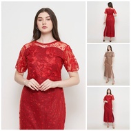 DRESS PESTA MODERN BROKAT TILE DUYUNG MIX TUTU / BAJU PARTY GAUN TERUSAN KONDANGAN NATALAN AKHIR TAH