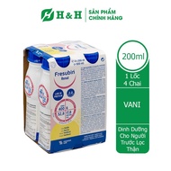 Fresubin Renal Drink Vanilla milk for people with kidney failure before dialysis (200 ml x 4 bottles