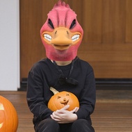 Props Little Yellow Duck Ball Mask Latex Duck Mask Halloween Goose Headgear Animal Mask cosplay
