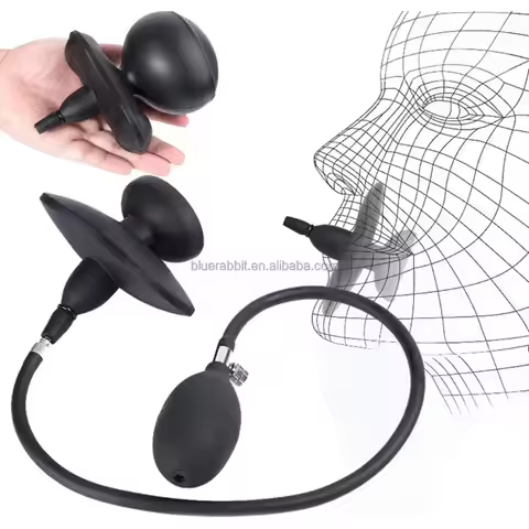 Inflatable Butterfly Gags Wholesale Silicone BDSM Inflatable Expansion Open Mouth Ball Pump Gag