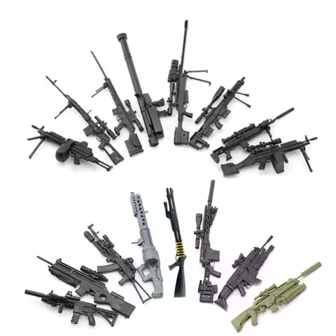 1/6 Assemble Gun Model Machine Gun Submachine Shotgun Sniper Rifle SVD AK47 MP40 MG42 Plastic Assemb