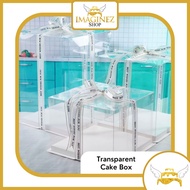 IMAGINEZ Transparent Cake Box (6/8/10 Inch) Tier Gift Box | Kotak Kek Hantaran | 全透明蛋糕盒礼盒