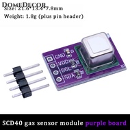 DomeDecor โมดูลเซ็นเซอร์แก๊ส SCD41 SCD40โมดูลอุณหภูมิและความชื้นเครื่องมือสื่อสาร I2C แบบ2-in-1