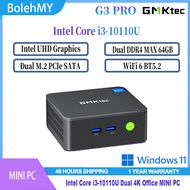 GMKtec G3 PRO Intel Core i3-10110U Win11Pro DDR4 M.2 2280 PCIE3.0 WIFI6 BT5.2 2x4K 60Hz Office MINI 