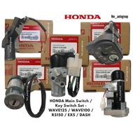 HONDA Main Switch Set / Key Switch Set / Kunci Suis (ORI Thai)- RS150 V1 V2 / EX5 / DASH / WAVE110 /