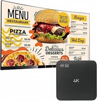 Lunzn Smart Digital Signage Player with Non-Subscription CMS Software 7x24 Stable Auto Play Make TV 