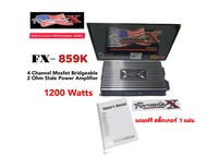 เพาเวอร์แอมป์ Formula-X FX-859K Class AB ขับกลางแหลม กำลังขับ 1200 วัตต์ / RMS 4 channel ( แถมฟรีสติ