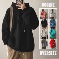 Loose Hoodie Men Women Korean Trendy Plain Hoodie 7 Colors M-5XL Baggy Oversize Hoodie Lelaki