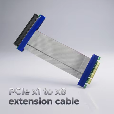 HYX PCI Express PCIE Riser Card Extender PCI E 8X to 16X Slot PCI-E Riser Adapter Extension Cable PC