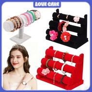 1/3Layer Type T-Velvet  Jewelry Display Holder Jewelry Bracelet Chain Watch Organizer