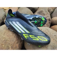 F50+ laceless FG Football Boots - Black Black Lucid Lemon -
