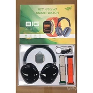 Set Jam Tangan Pintar H27Ultra3 Alat dengar Bluetooth Panggilan Jam Tangan Kadar Jantung Kilang Jam 