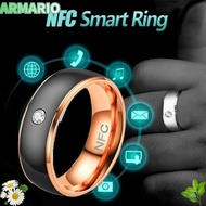 IARMARIOQR NFC Smart Ring, Stainless Steel Wearable Connect Finger Digital Ring, Intelligent Waterpr