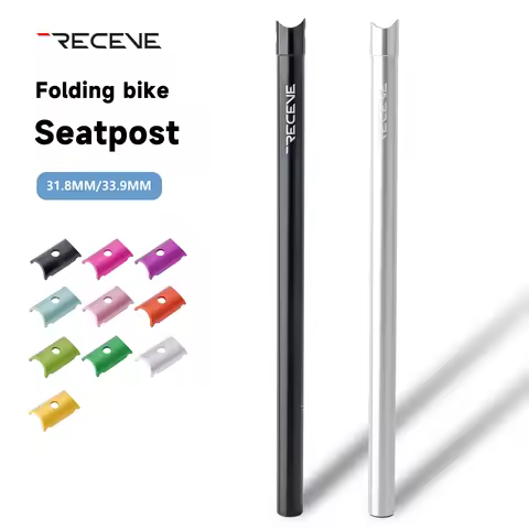 RECEVE Folding Bike Seat Post 31.8/33.9mm Dropper BMX Dropper Post Bicycle Aluminum Alloy Seatpost 5