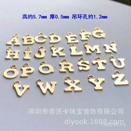 Diy Accessories English Letters with 14K Pendant American Capital Gold-covered Ring Closed Tail Pend