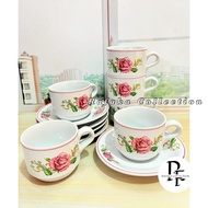 1 SET OF LUXURY CERAMIC CUPS - 1 SET OF 6 CUPS + 6 NEWEST CERAMIC PLATES - COFFEE CUPS - TEA CUPS - 