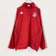古著adidas套頭運動外套，半拉鍊，RED