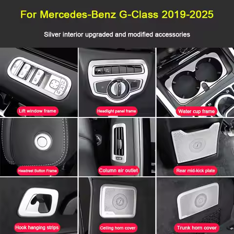 For Mercedes Benz G Class W463 AMG G63 2019-2025, Car Center Panel Speaker Horn Cover Air Outlet Fra