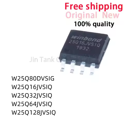 10Pcs W25Q80DVSIG W25Q16JVSIQ W25Q32JVSIQ W25Q64JVSIQ W25Q64 W25Q128JVSIQ W25Q128 SOIC-8 64Mbit SPI 