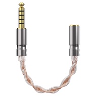 Geekria 4.4mm Balanced TRRRS to TRRS 3.5mm Balanced Adapter, Silver-Plated Copper, Headphone Upgrade