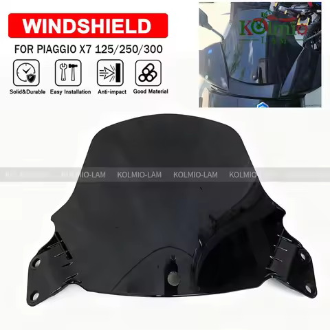Fit For 2008 - 2012 PIAGGIO X7 125 250 300 IE Motorcyle Windscreen Windshield 2009 2010 2011 Black V