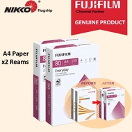 [New Packaging] Fujifilm former Fuji Xerox 80g A4 paper 500 Sheets per ream 80gsm Express Multipurpose 2 Reams Everyday