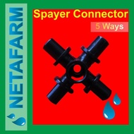 Sprayer Connector 5 ways Black (Single)
