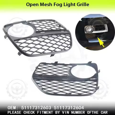 For 2004-2012 BMW Chassis E71 X6 M50d xDrive30/40d xDrive50i Open Mesh Fog Light Grille 51117312603 