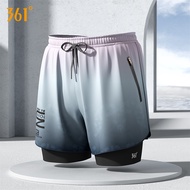 361 Degree Swimming Trunks Men's Double Layer