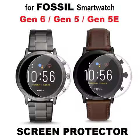 5PCS Smart Watch Screen Protector for Fossil Gen 6/5E/Lte Julianna/Garrett/Carlyle/Hybrid HR Tempere