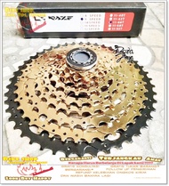 SPROCKET CASSETTE RAZE 9sp 11T - 46T GOLD 9 SPEED Sepeda MTB BMX