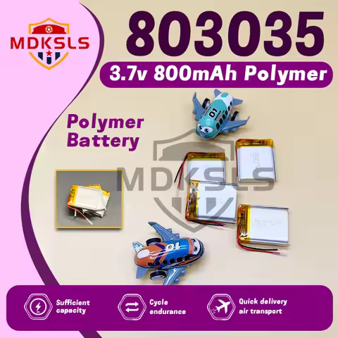 MDKSLS 2025 3.7V 800mAh 803035 Lithium Polymer LiPo RechargeableBatteryPower For Mp3 PAD DVD E-book 