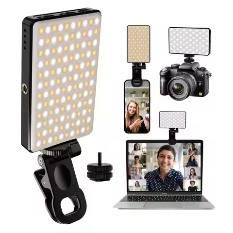 LED Selfie Light 3000Mah 120 LED Rechargeable Phone Light Clip 3 Light Modes Ring Light for Phone iP