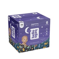 Hello Bello Overnight Tape Diapers Unisex Snoozy Sloths & Sleepy Campers 35lb+ 16kg+ 48s