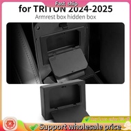 Fast ship-Armrest Hidden Storage Box for  L200 Triton 2024 2025 Car Accessories