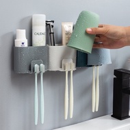 Toothbrush Hanging Holder Razor Stand Cups Drain Shelf Toothpaste Rack Sundries Organizer Box Storag